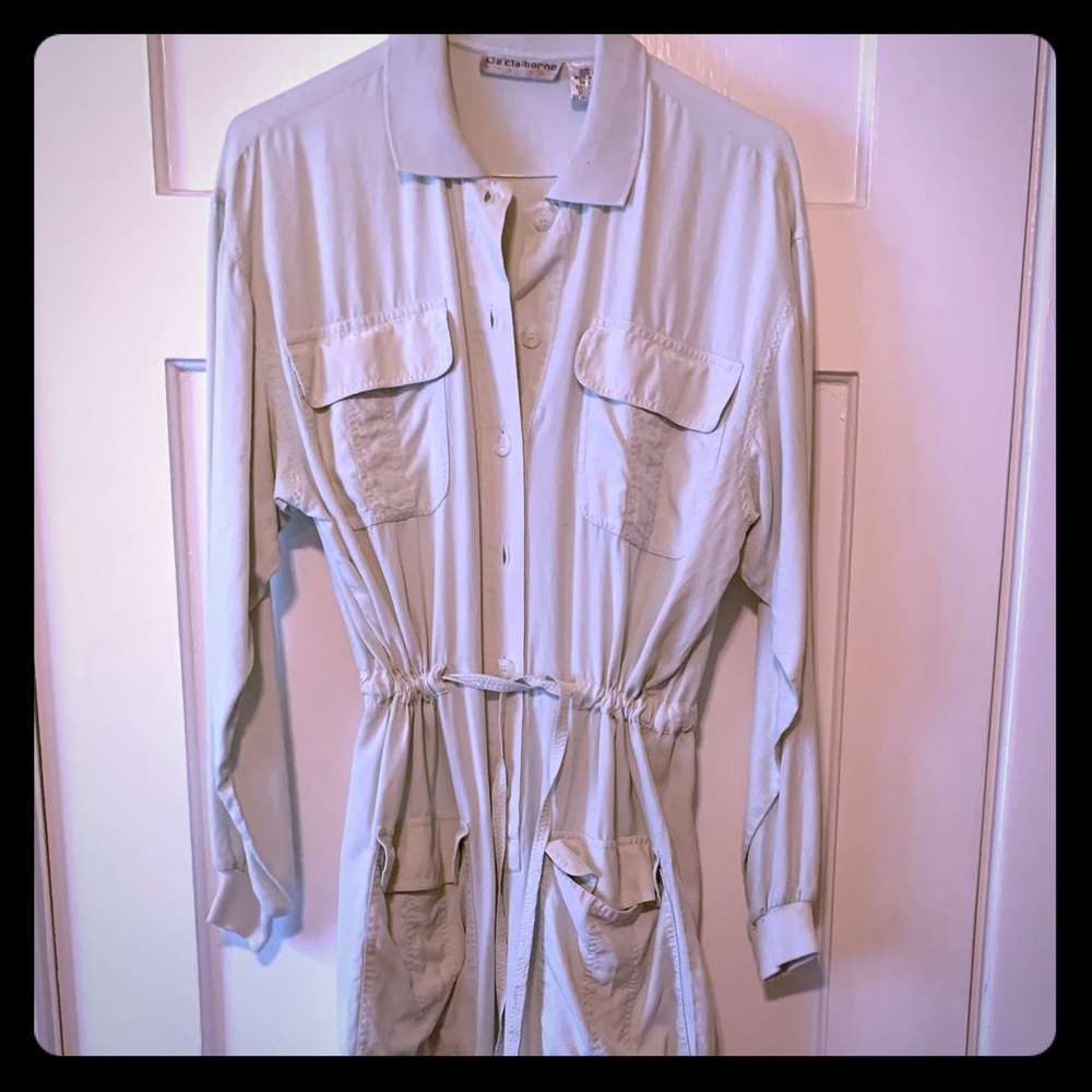 Vintage 1980s silk jumpsuit. Liz Claiborne